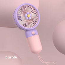 Load image into Gallery viewer, Handheld Makeup Fan – Portable, Rechargeable Beauty Fan for Quick Drying and Cooling