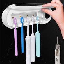 Load image into Gallery viewer, Wall Mounted Toothbrush Holder Smart Toothbrush UV Sterilizer Holder Toothpaste Dispenser Squeezer For Bathroom Accessories