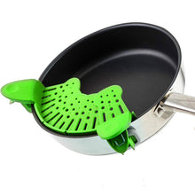 Load image into Gallery viewer, Universal Silicone Clip-on Pan Pot Strainer Anti-spill Pasta Pot Strainer Food Grade Rice Fruit Colander Strainer Kitchen Gadgets