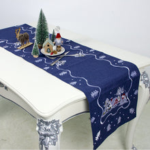 Load image into Gallery viewer, Santa Claus Embroidery Christmas Table Runner