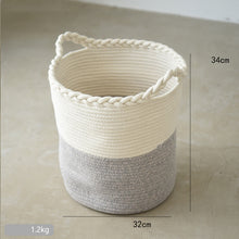 Load image into Gallery viewer, Handcrafted Cotton Thread Storage Basket – Stylish and Versatile Organizer for Home and Office