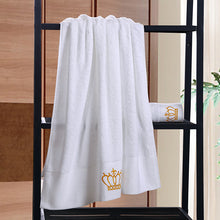 Load image into Gallery viewer, Luxurious Cotton Embroidered Towel – Soft, Absorbent, and Elegant Bath Towel