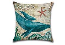 Load image into Gallery viewer, Marine Life Pillow – Ocean-Themed Decorative Throw Pillow for Coastal Home Décor