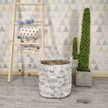 Load image into Gallery viewer, Elephant Pattern Children's Storage Basket – Cute and Functional Toy Organizer for Kids' Rooms