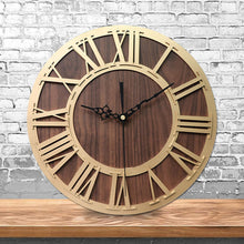 Load image into Gallery viewer, Vintage Wooden Roman Wall Clock