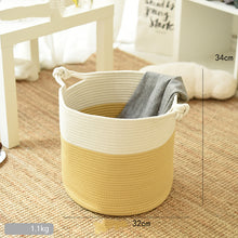 Load image into Gallery viewer, Handcrafted Cotton Thread Storage Basket – Stylish and Versatile Organizer for Home and Office