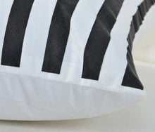 Load image into Gallery viewer, Black, White, and Gold Throw Pillow – Luxurious Decorative Pillow for Modern Home Décor