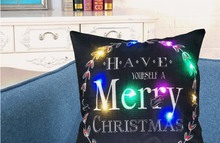 Load image into Gallery viewer, LED Christmas Throw Pillow Covers – Festive and Illuminated Decorative Pillowcases for Holiday Home Décor