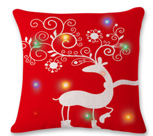 Load image into Gallery viewer, LED Christmas Throw Pillow Covers – Festive and Illuminated Decorative Pillowcases for Holiday Home Décor