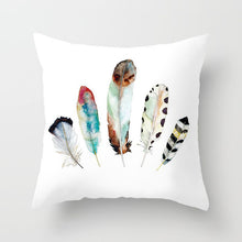 Load image into Gallery viewer, Peacock Feather Peach Skin Pillowcase