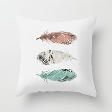 Load image into Gallery viewer, Peacock Feather Peach Skin Pillowcase