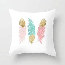Load image into Gallery viewer, Peacock Feather Peach Skin Pillowcase