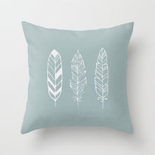 Load image into Gallery viewer, Peacock Feather Peach Skin Pillowcase