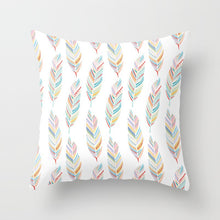 Load image into Gallery viewer, Peacock Feather Peach Skin Pillowcase