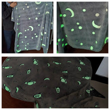 Load image into Gallery viewer, Magic Luminous Flannel Starry Sky Blanket – Glow in the Dark Cozy Throw for Kids and Adults