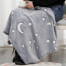 Load image into Gallery viewer, Magic Luminous Flannel Starry Sky Blanket – Glow in the Dark Cozy Throw for Kids and Adults