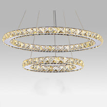Load image into Gallery viewer, Stainless Steel Ring Simple Crystal Chandelier