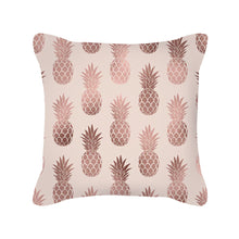 Load image into Gallery viewer, Rose Gold Pink Geometric Square Throw Pillow Cover