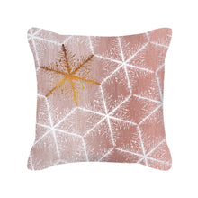 Load image into Gallery viewer, Rose Gold Pink Geometric Square Throw Pillow Cover
