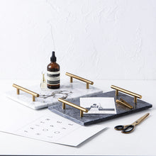Load image into Gallery viewer, Elegant Natural Marble Tray – Luxurious Decorative and Serving Tray for Home and Kitchen