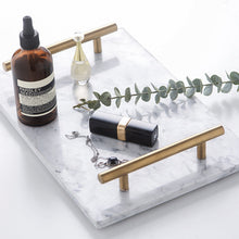 Load image into Gallery viewer, Elegant Natural Marble Tray – Luxurious Decorative and Serving Tray for Home and Kitchen