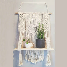 Load image into Gallery viewer, Bohemian Hand-Woven Tapestry Shelf – Unique and Stylish Wall Hanging for Home Décor