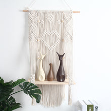 Load image into Gallery viewer, Bohemian Hand-Woven Tapestry Shelf – Unique and Stylish Wall Hanging for Home Décor