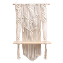 Load image into Gallery viewer, Bohemian Hand-Woven Tapestry Shelf – Unique and Stylish Wall Hanging for Home Décor