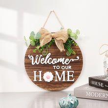 Load image into Gallery viewer, Interchangeable Wooden Door Hanger – Versatile Seasonal and Holiday Welcome Sign