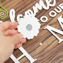Load image into Gallery viewer, Interchangeable Wooden Door Hanger – Versatile Seasonal and Holiday Welcome Sign