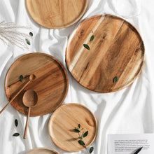 Load image into Gallery viewer, Round Wooden Tray