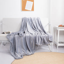 Load image into Gallery viewer, Tassel Ball Sofa Blanket