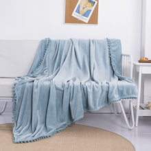 Load image into Gallery viewer, Tassel Ball Sofa Blanket