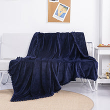 Load image into Gallery viewer, Tassel Ball Sofa Blanket