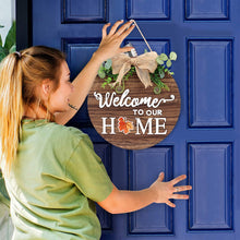 Load image into Gallery viewer, Interchangeable Wooden Door Hanger – Versatile Seasonal and Holiday Welcome Sign