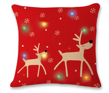 Load image into Gallery viewer, LED Christmas Throw Pillow Covers – Festive and Illuminated Decorative Pillowcases for Holiday Home Décor