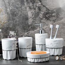 Load image into Gallery viewer, Simple Style Marble Ceramic Bathroom Set