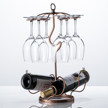 Load image into Gallery viewer, Elegant Hanging Wine Glass Rack – Space-Saving and Stylish Wine Glass Storage Solution