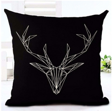 Load image into Gallery viewer, Elegant Black and White Throw Pillowcase – Modern Decorative Pillow Cover for Stylish Home Décor