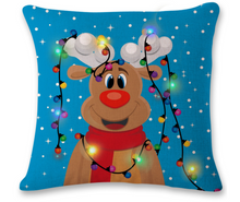 Load image into Gallery viewer, LED Christmas Throw Pillow Covers – Festive and Illuminated Decorative Pillowcases for Holiday Home Décor