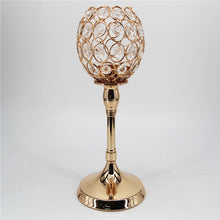 Load image into Gallery viewer, Luxurious Golden Crystal Candle Holder – Elegant Decorative Accent for Home and Events