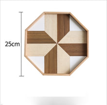 Load image into Gallery viewer, Octagon Wooden Tray – Elegant and Versatile Serving and Decorative Tray for Home and Kitchen