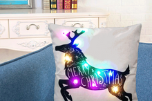 Load image into Gallery viewer, LED Christmas Throw Pillow Covers – Festive and Illuminated Decorative Pillowcases for Holiday Home Décor