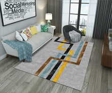 Load image into Gallery viewer, Geometric Coffee Table Cloakroom Carpet – Modern Decorative Area Rug for Home and Office