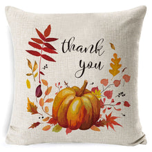 Load image into Gallery viewer, Thanksgiving pumpkin sofa pillow