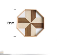 Load image into Gallery viewer, Octagon Wooden Tray – Elegant and Versatile Serving and Decorative Tray for Home and Kitchen