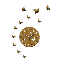 Load image into Gallery viewer, Golden Acrylic Mirror Wall Clock – Stylish and Modern Decorative Timepiece for Home and Office