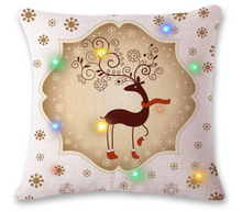 Load image into Gallery viewer, LED Christmas Throw Pillow Covers – Festive and Illuminated Decorative Pillowcases for Holiday Home Décor