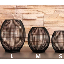 Load image into Gallery viewer, Mediterranean Wrought Iron Bird Cage Candle Holder – Elegant Decorative Accent for Home and Garden