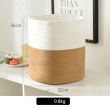 Load image into Gallery viewer, Handcrafted Cotton Thread Storage Basket – Stylish and Versatile Organizer for Home and Office